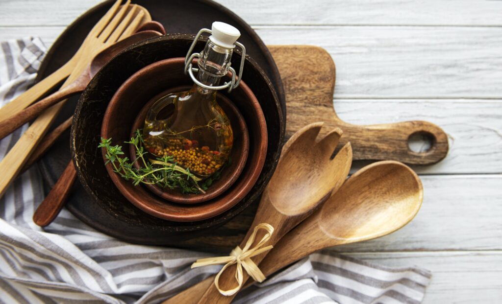 Old vintage kitchen utensils