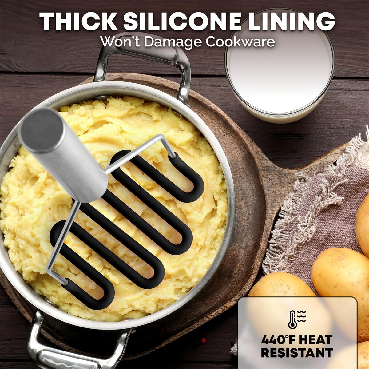 Kitchen Non-Scratch Potato Masher Kitchen Tool - Image 5