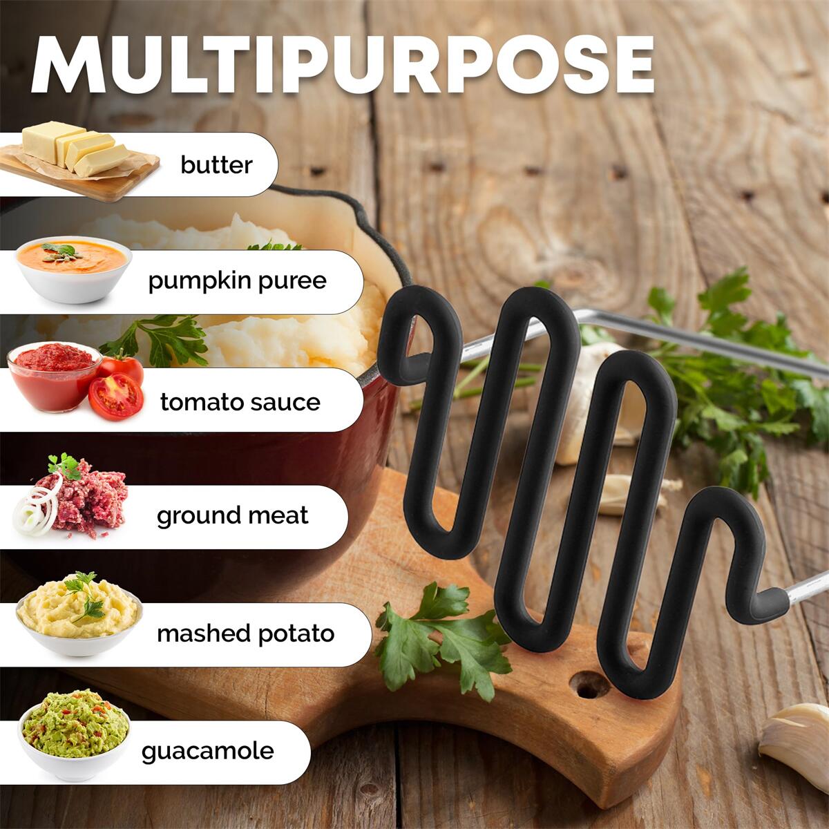 Kitchen Non-Scratch Potato Masher Kitchen Tool - Image 8