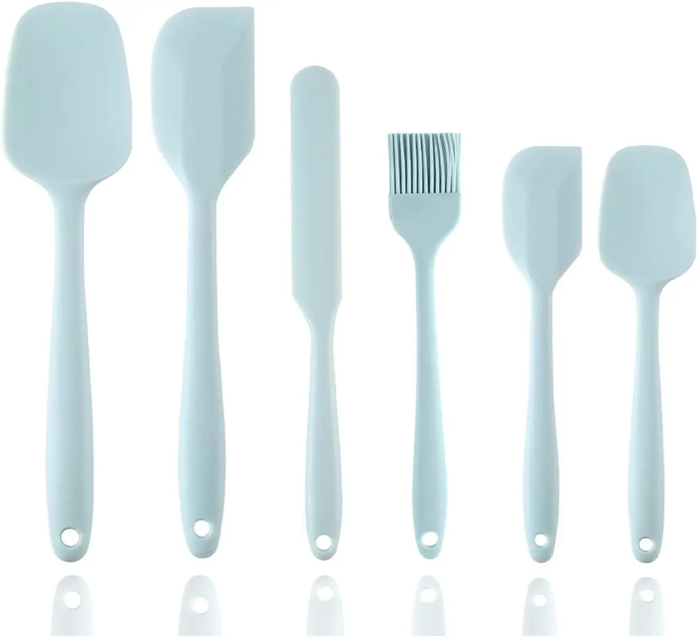 Food Grade 6 Pieces Non Stick Silicone Spatula Set