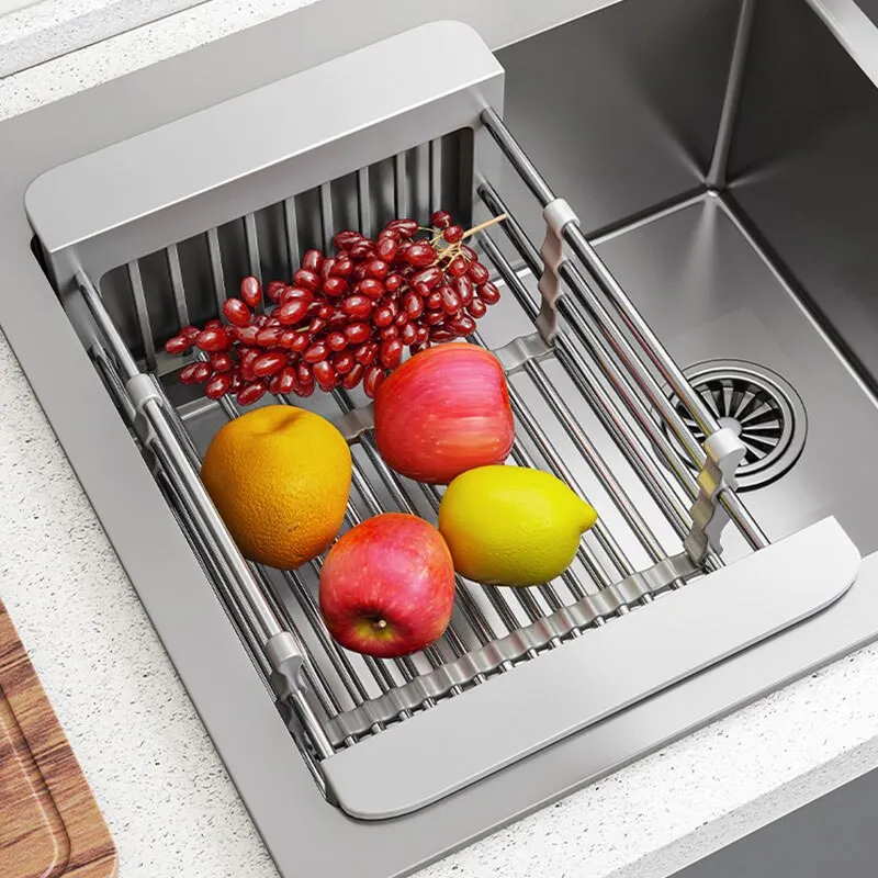 Kitchen Stainless Steel Folding Drain Rack