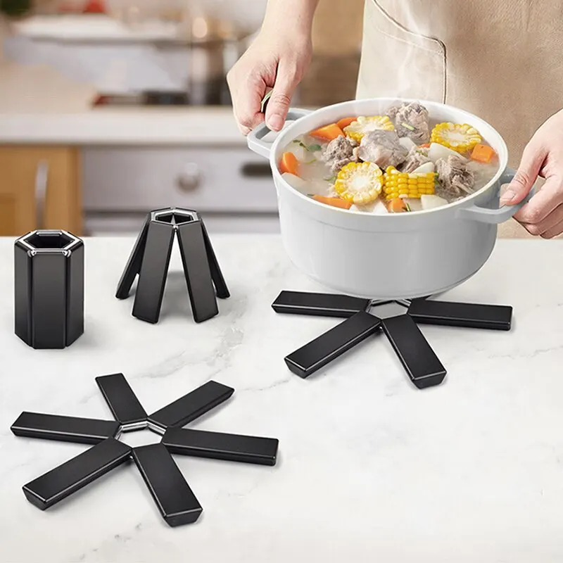 Folding Pot Mat Dish Placemat Coaster Heat Insulation
