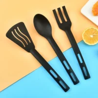 3 in 1 Set Serving Cooking Kitchen Cutlery Spoons Silicone Kit